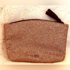 NWOT Ipsy Sparkly Pink Makeup Bag
